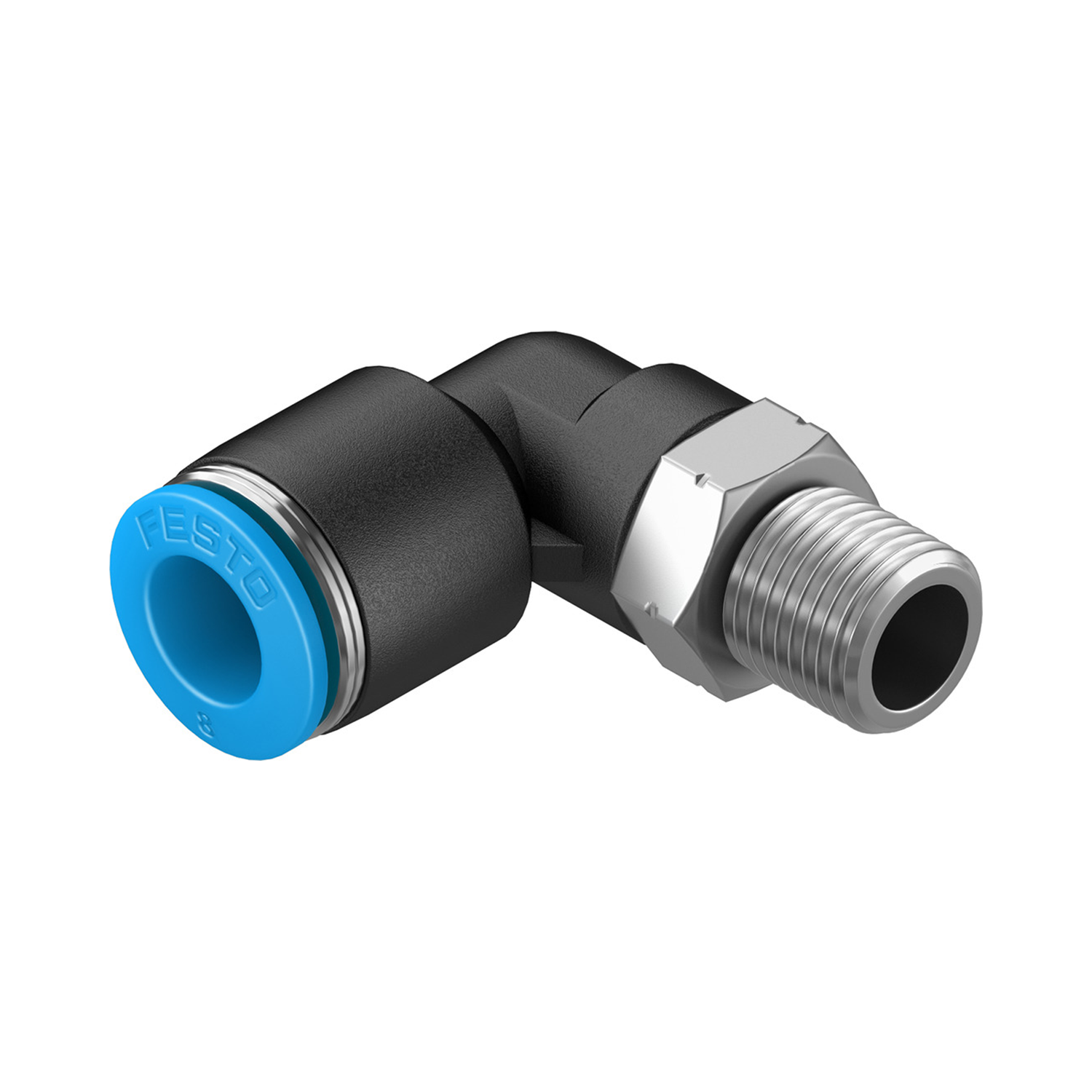 Racor rápido roscado 1/8 Coneccion rapida 8mm en L QSL-1/8-8  153048